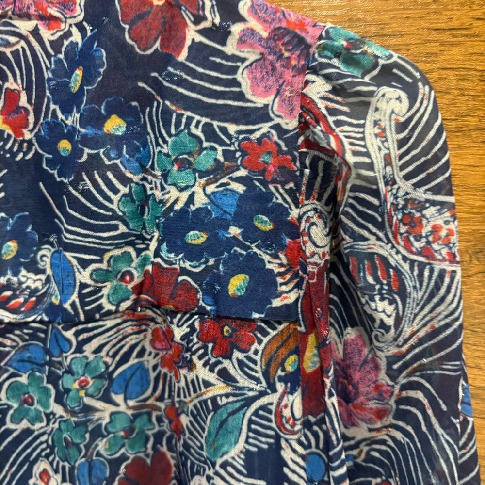 ANNA KAY & CO. Tie Neck Floral Top - Picture 7 of 8